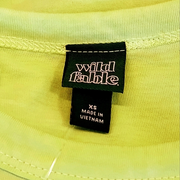 CROPPED SHORT SLEEVE NEON GREEN 100% COTTON T-SHIRT SIZE XS - Picture 4 of 7